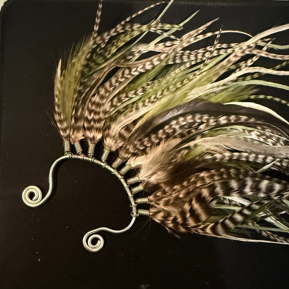 Boho Feather Headpiece | Festival Tribal Hair Accessory